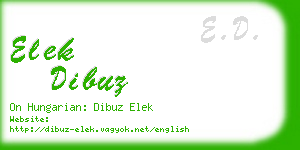 elek dibuz business card